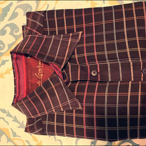 Robert Graham button down in red/purple/brown